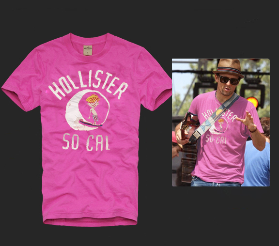 Hollister Hombres De Cuello Redondo Con Gente Fotos Corto Remera HCO4319